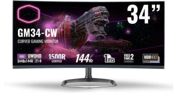 Cooler Master Curved GM34-CW 34" UWQHD VA 144Hz Gaming Monitor (CMI-GM34-CW-EU)