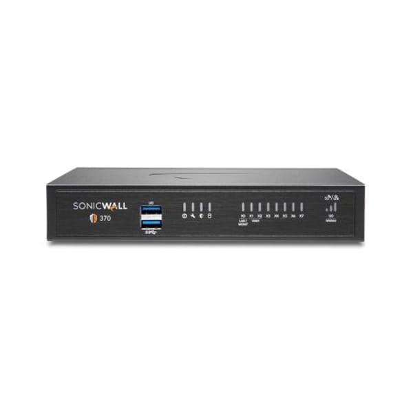 SonicWall TZ370 Secure Upgrade Plus Essential Edition 3 Year Network Security Firewall (2-SSC-6823) main product photo