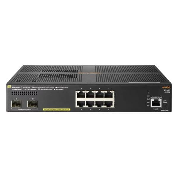 Aruba 2930F 8G PoE+ 2SFP Switch (JL692A) main product photo