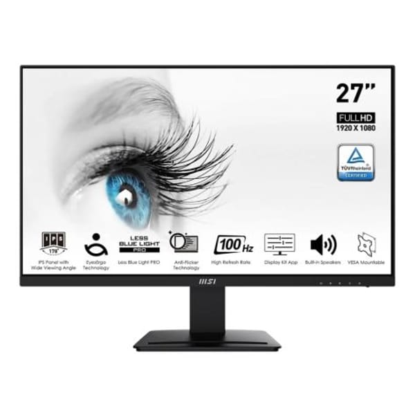 MSI Pro MP273A 27" FHD IPS 100Hz Gaming Monitor (MP273A-9S6-3PB4CH-070) main product photo
