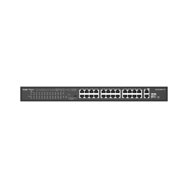 Ruijie RG-ES126S-P V2 24-Port with 2-Port Gigabit Rackmount PoE Switch main product photo