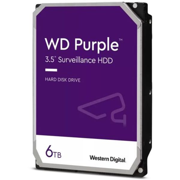 Western Digital Purple 6TB 3.5" Surveillance Internal Hard Drive (WD64PURZ) main product photo