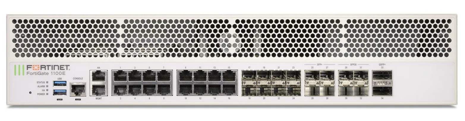 Fortinet FortiGate-1100E Firewall Hardware  Plus 1 Year FortiCare Premium and FortiGuard UTP (FG-1100E-BDL-950-12)