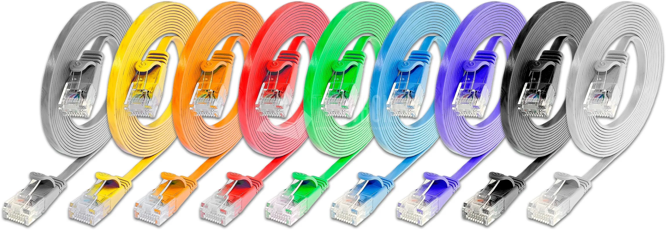 Slim CAT6 U/UTP Flat Design Patch Cords 
