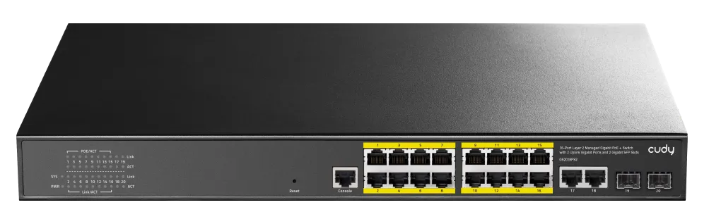 Cudy GS2018PS2 16-Port Managed PoE+ Switch