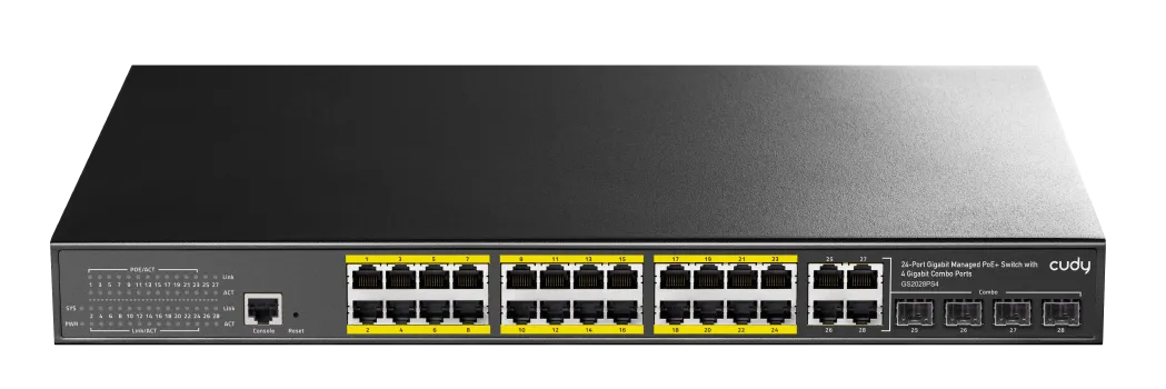 Cudy GS2028PS4 400W 24-Port Managed PoE+ Switch